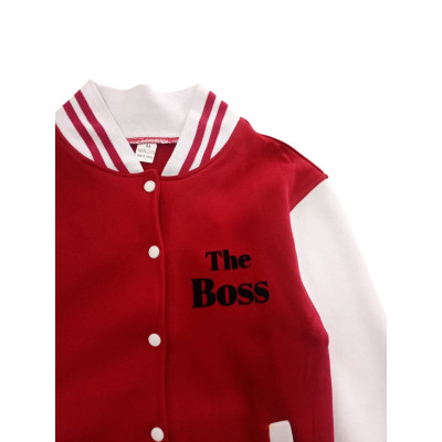 Veste TEDDY rouge et blanc 280 G